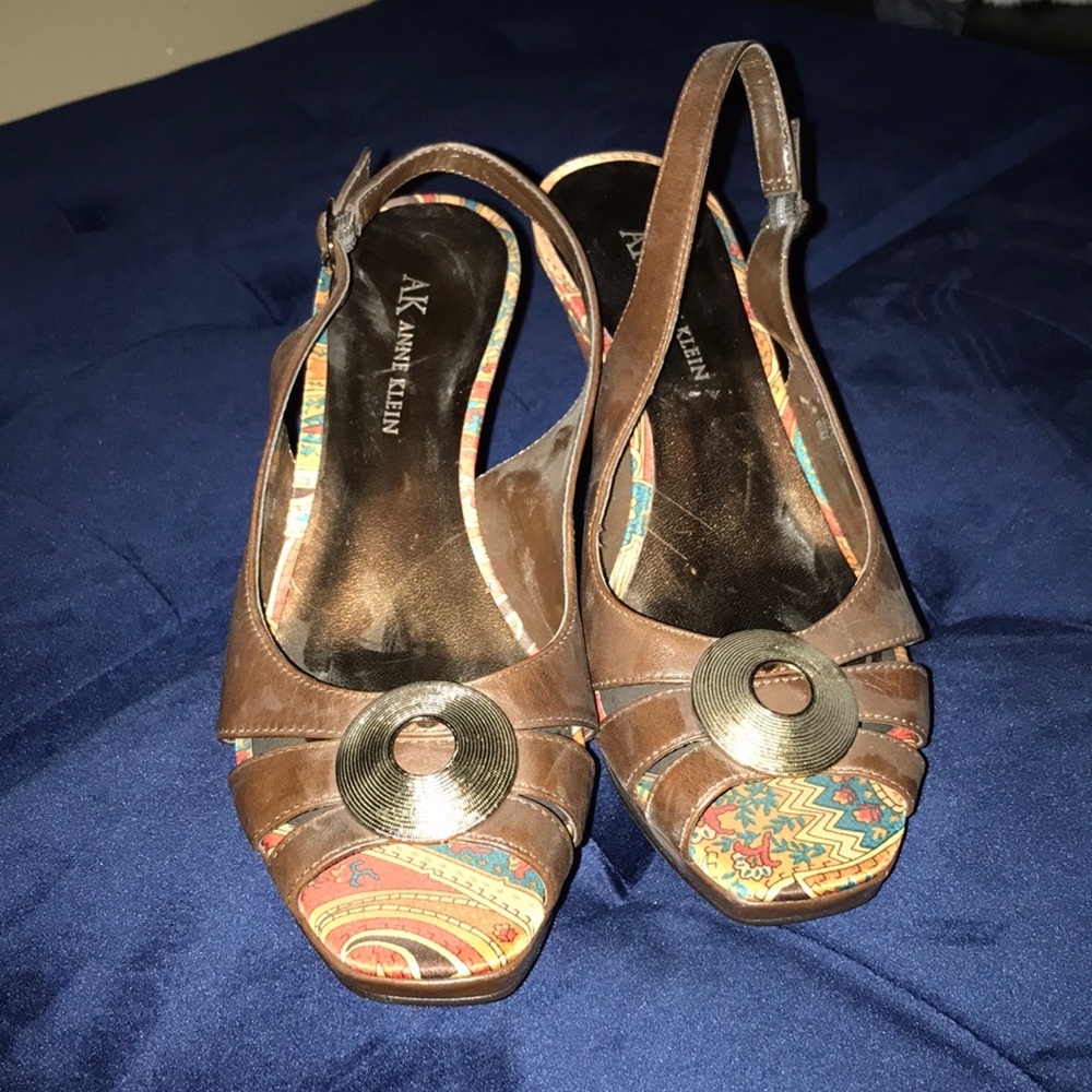 Anne Klein wedge sandal.  Size 6 1/2.